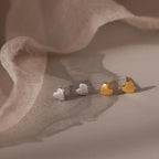 Classic Heart Studs Silver 18K Gold Plated