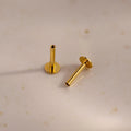 Flatback Posts Silver 18K Gold Plated