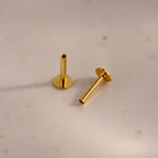 Flatback Posts Silver 18K Gold Plated