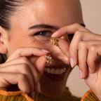 Peridot Raindrop Studs Silver 18K Gold Plated
