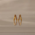 Amelia Duo Amethyst Huggies Silver 18K Gold Plated