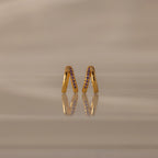 Amelia Duo Amethyst Huggies Silver 18K Gold Plated