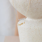 Dainty Mrs. Charm Necklace Silver 18K Gold Plated