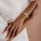 Diamonds Pave Scalloped Timepiece Silver 18K Gold Plated