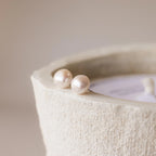Bold Pearl Studs Silver 18K Gold Plated