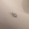 Pave Hamsa Hand Charm Silver 18K Gold Plated