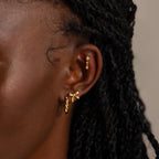 Bow Studs Silver 18K Gold Plated