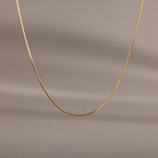 Dainty Herringbone Necklace Silver 18K Gold Plated