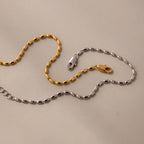 Oval Beaded Bracelet Silver 18K Gold Plated