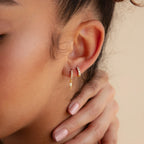 Raine Opal Dagger Huggies Silver 18K Gold Plated