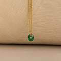 Emerald North Star Birthstone Necklace Silver 18K Gold Plated