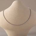 Diamond Tennis Choker Necklace Silver 18K Gold Plated
