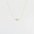 Opal Pave Eye Charm Necklace Silver 18K Gold Plated