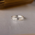 Ann Skinny Name Ring Silver 18K Gold Plated