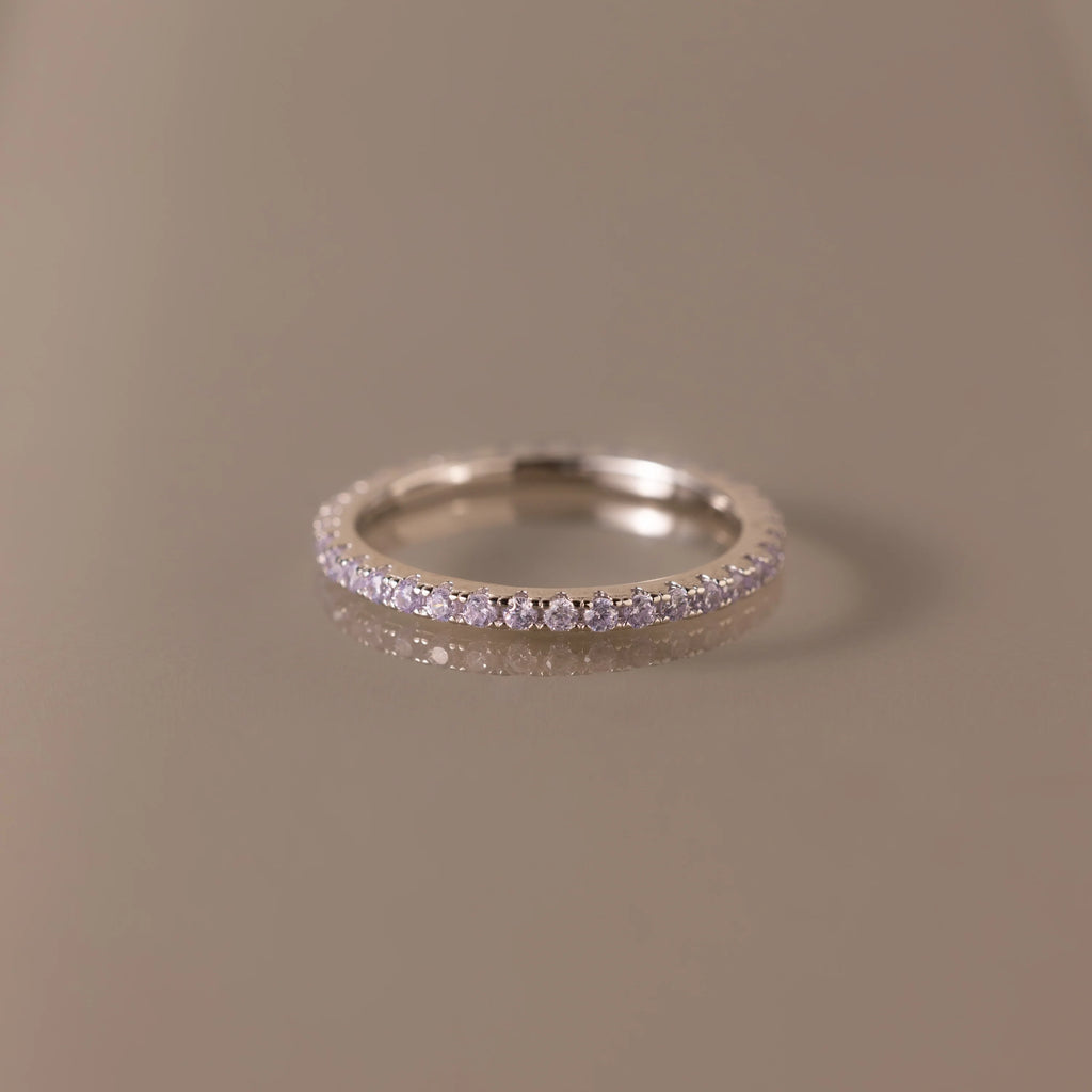 Endless Eternity Alexandrite Ring Silver 18K Gold Plated