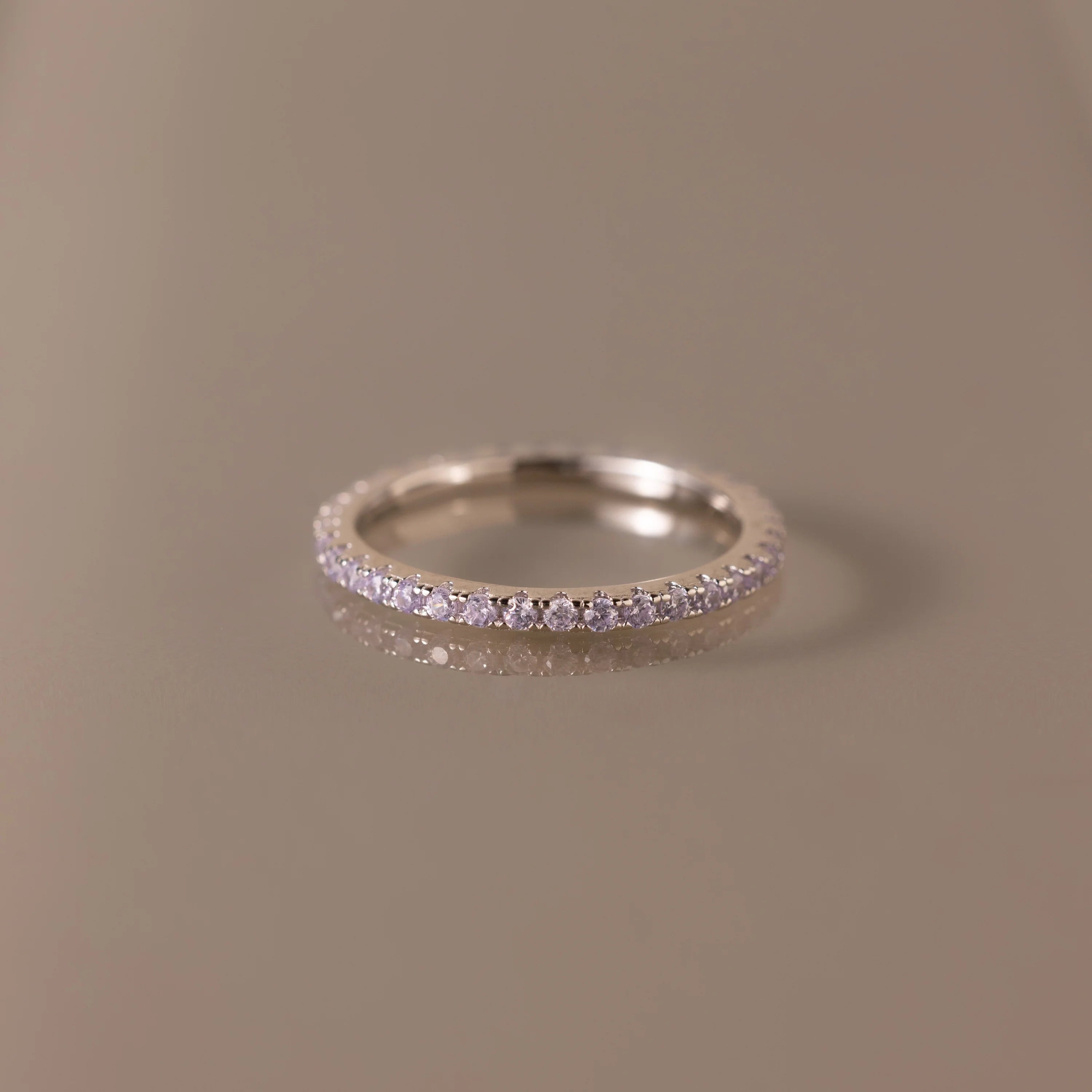 Endless Eternity Alexandrite Ring Silver 18K Gold Plated