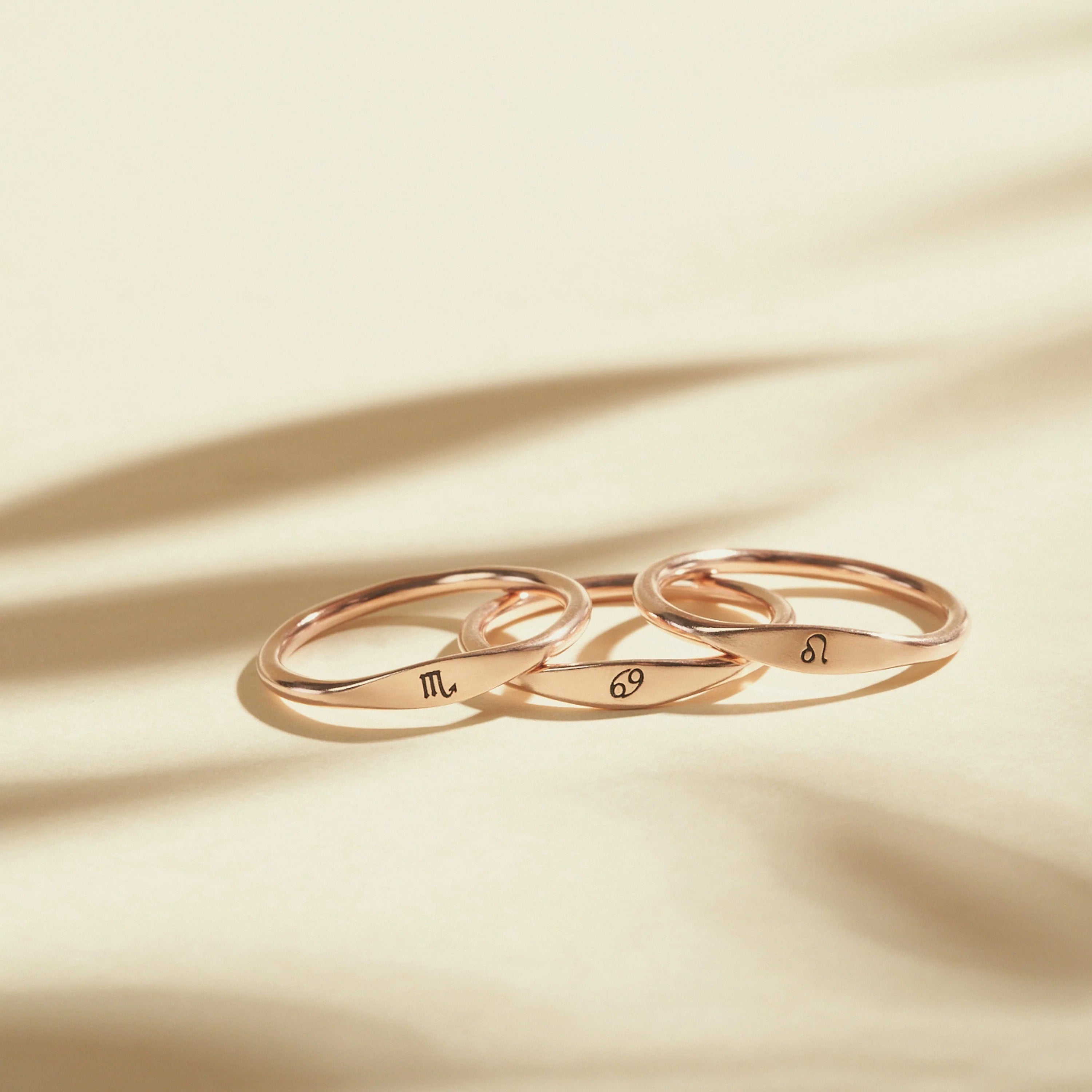 Skinny Zodiac Ring Silver 18K Gold Plated