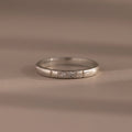 Diamond Morse Code Ring Silver 18K Gold Plated