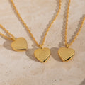 Initial Heart Locket Necklace Silver 18K Gold Plated