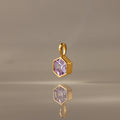 Hexagon Alexandrite Charm Silver 18K Gold Plated