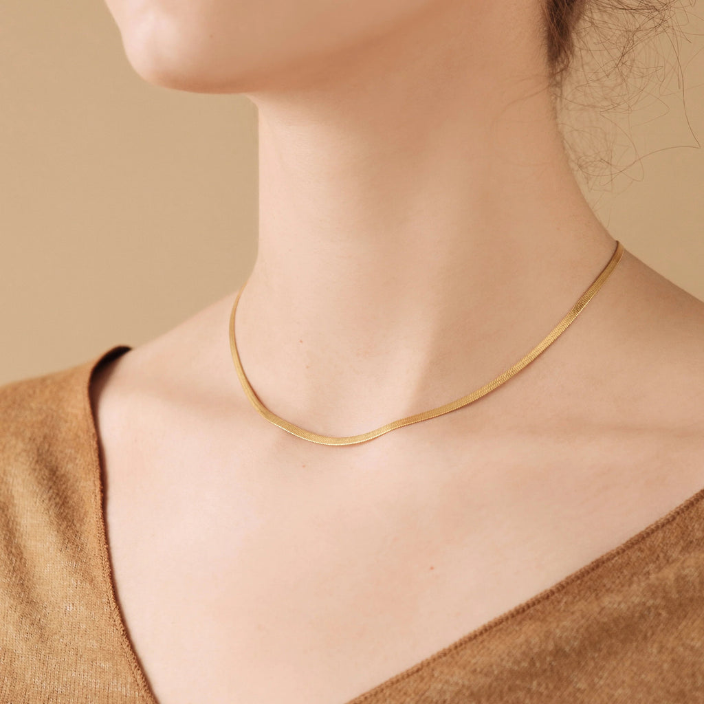 Alice Thin Snake Chain Silver 18K Gold Plated