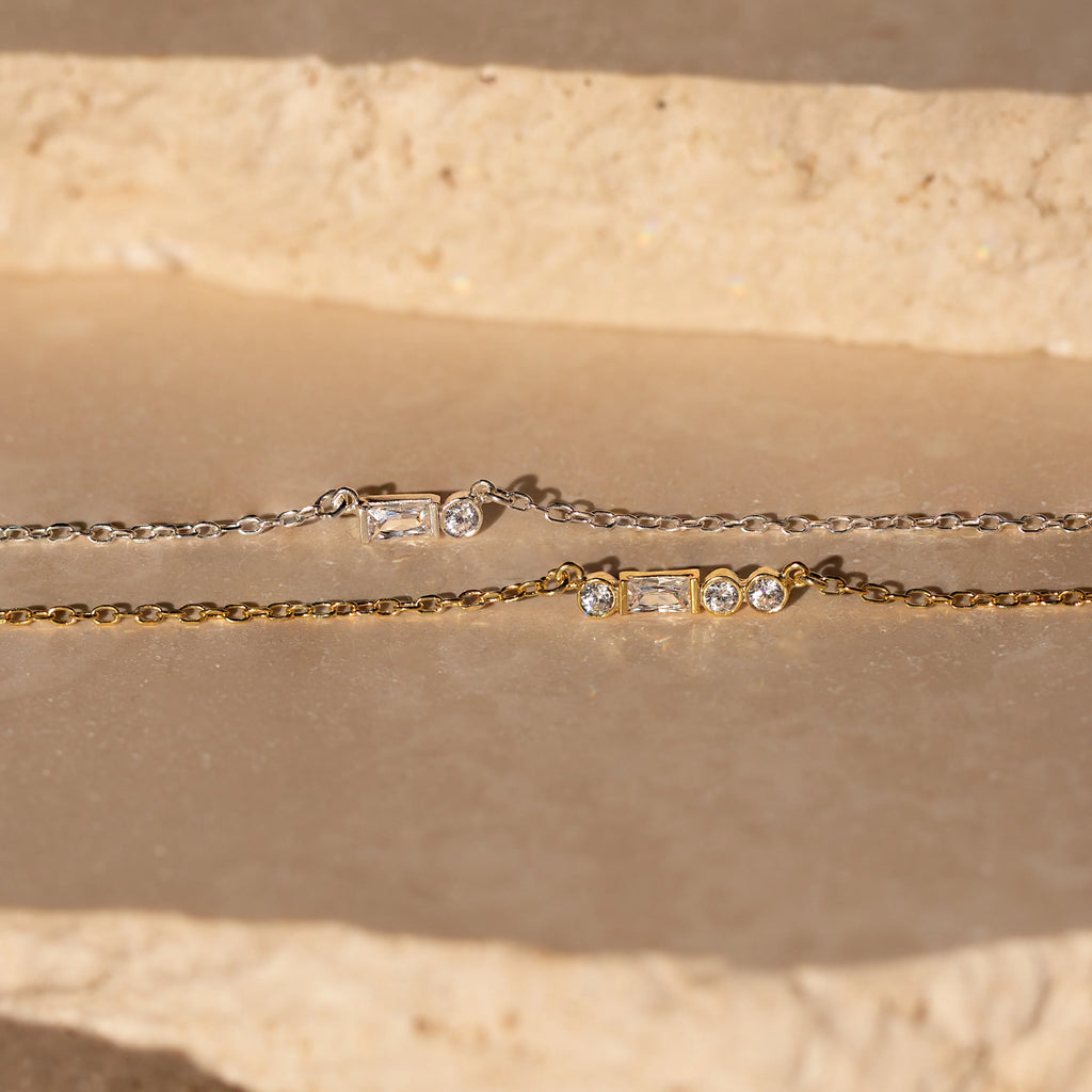 Morse Code Necklace Silver 18K Gold Plated