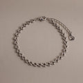 Tiny Link Heart Bracelet Silver 18K Gold Plated