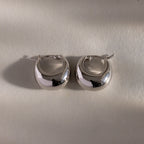 Bold Teardrop Earring Silver 18K Gold Plated