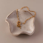 Cross/Heart Charm Rolo Clasp Bracelet Silver 18K Gold Plated