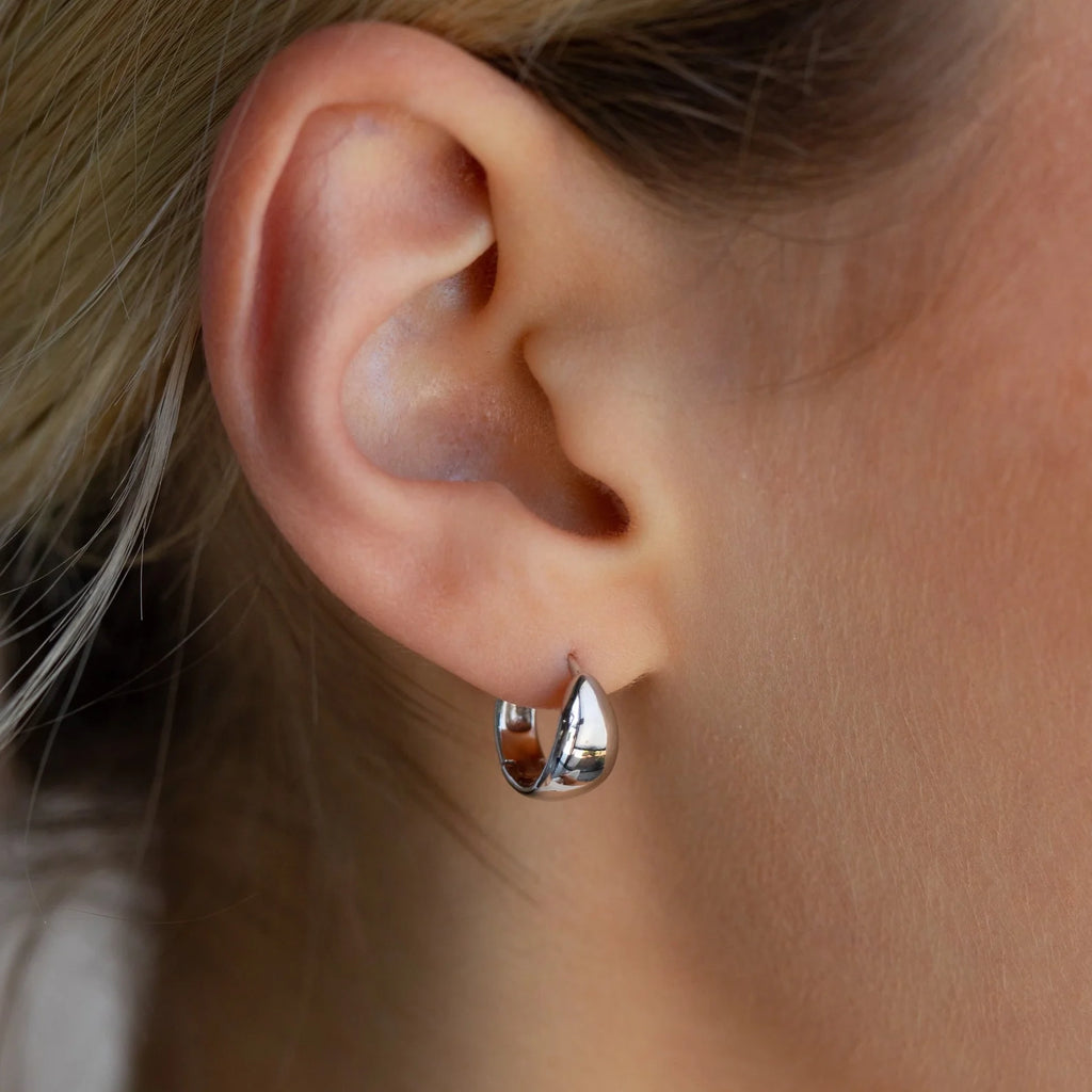 Olivia Hoops Silver 18K Gold Plated