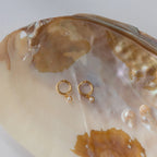 Molly Pearl Huggies Silver 18K Gold Plated