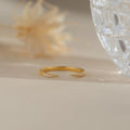 Jessie Duo Pave Ring Silver 18K Gold Plated