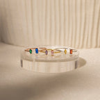 Duo Marquise Baguette Ring Silver 18K Gold Plated