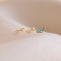 Opal Studs Silver 18K Gold Plated