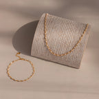 Eternity Pearl Choker Necklace Silver 18K Gold Plated