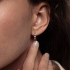 Lace Diamond Hoops Silver 18K Gold Plated