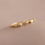 Mixed Opal & Diamond Ring Silver 18K Gold Plated