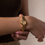 Wavy Link Timepiece Silver 18K Gold Plated
