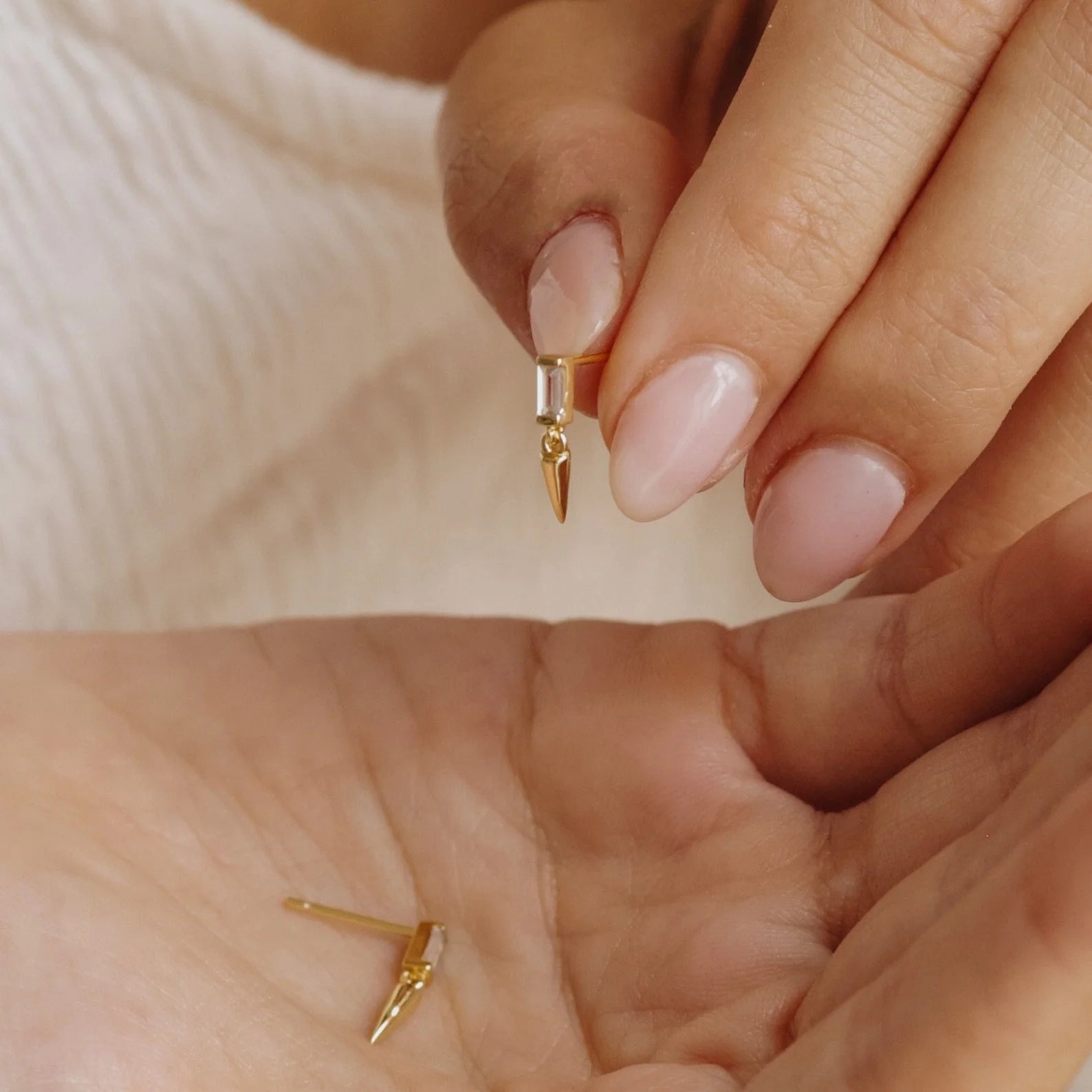 Wren Spike Studs Silver 18K Gold Plated
