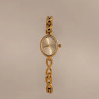 Oval Infinity Link Timepiece Silver 18K Gold Plated