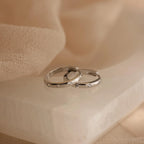 Classic Diamond Sprinkle Huggies Silver 18K Gold Plated