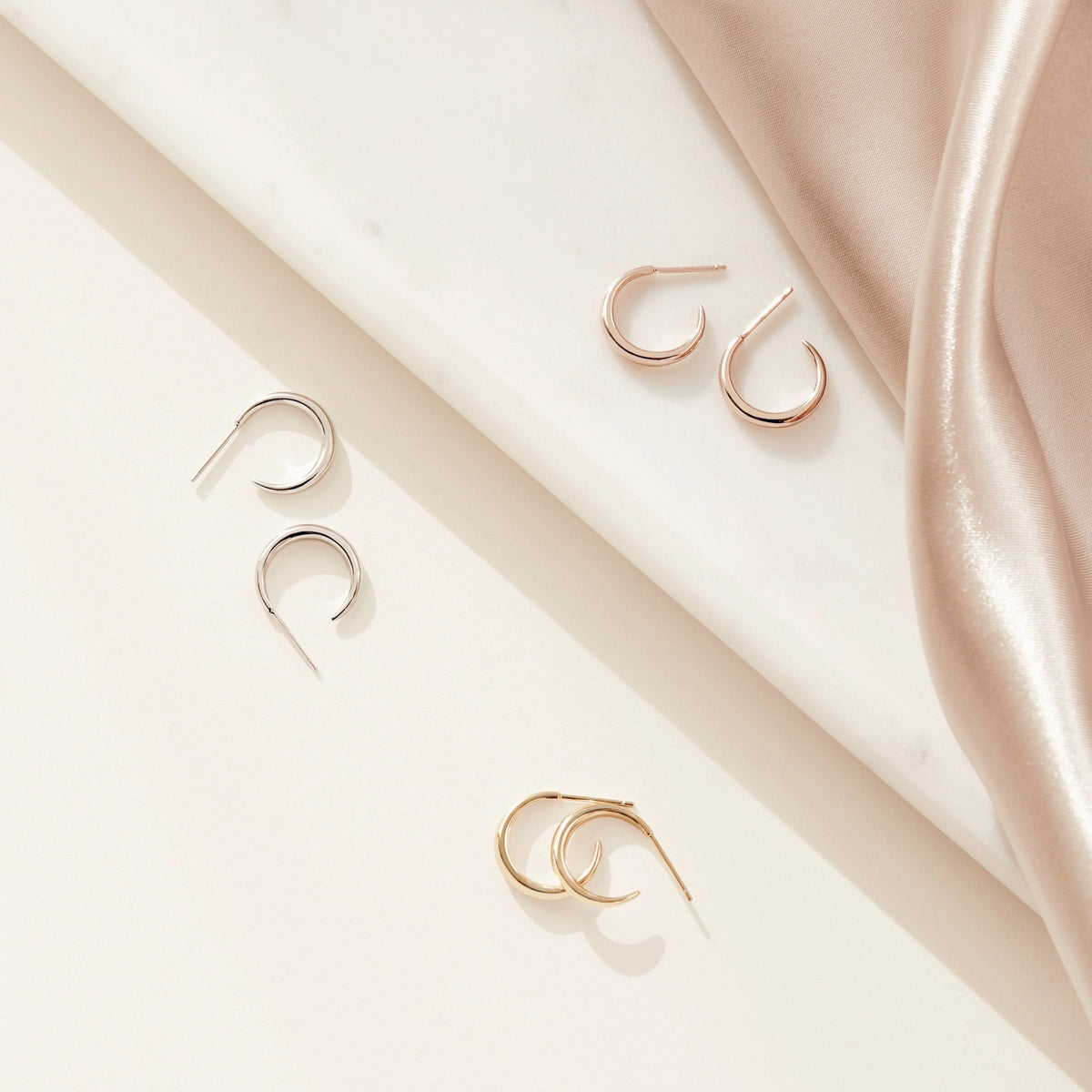 Chloe Hoops Silver 18K Gold Plated