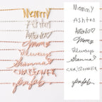 Handwriting Necklace Silver 18K Gold Plated