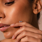 Diamond Pave Dome Spacer Charm Silver 18K Gold Plated