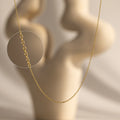 Dainty Chain Necklace Silver 18K Gold Plated