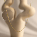 Dainty Chain Necklace Silver 18K Gold Plated