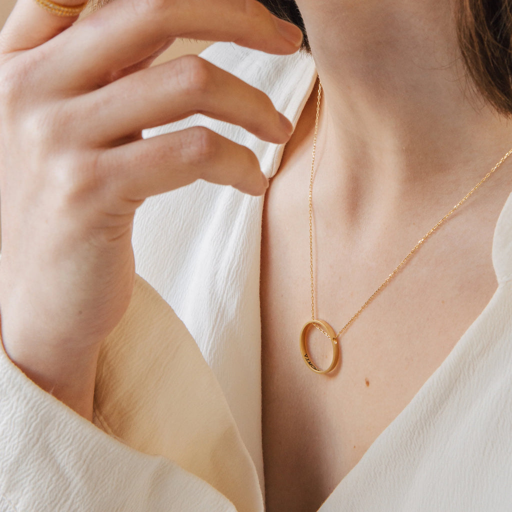Inner Circle Necklace Silver 18K Gold Plated