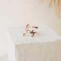 Grace Duo Name Ring Silver 18K Gold Plated