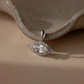 Diamond Pave Evil Eye Charm Silver 18K Gold Plated