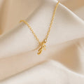 Grace Dainty Initial Necklace Silver 18K Gold Plated